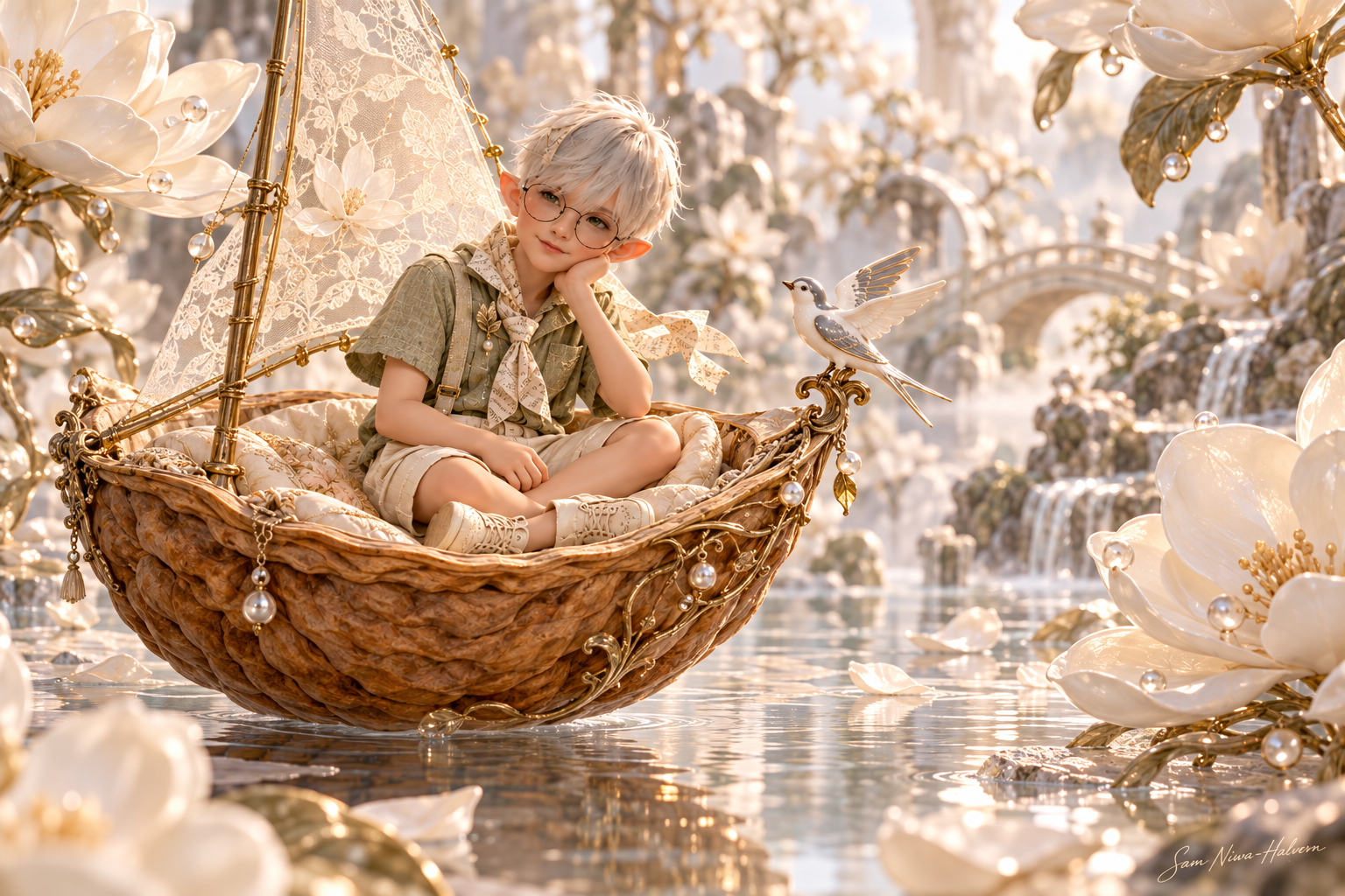 Afloat in a Porcelain Spring